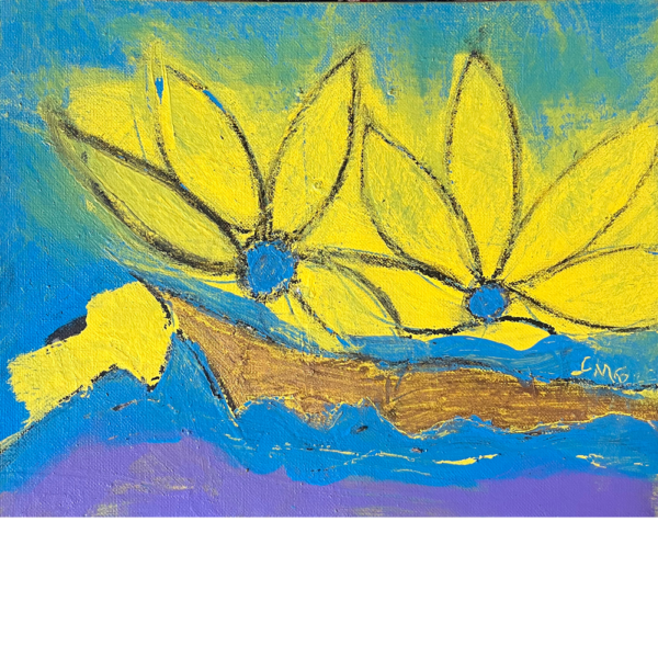Two Flowers in a Boat No. 2